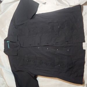 Cubavera Short Sleeve Button-down Guayavera Shirt For Men Size L